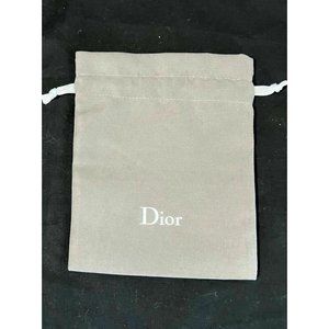 Authentic DIOR Storage Drawstring Dust Bag Cotton Gray 6" x 5"